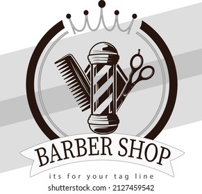 This is Logo of BARBER SHOP Vector Design