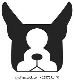 This is a logo of a boston terrier head