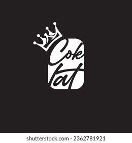 This is a logo for a business. It consists of the text "cok" and "lat®". The logo is in black and white and has a design that includes graphics and a font.