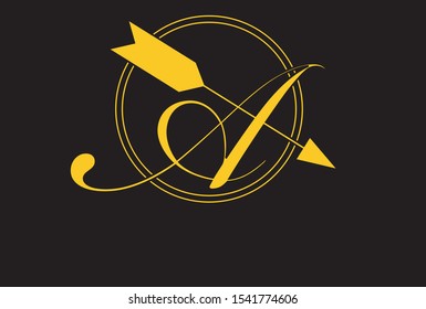 This logo can be used for wedding verses related to the letter A that need to add a high arrow to the direction of the wind or other things