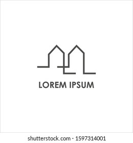 This logo can be used as a symbol / logo of your company in the field of housing, apartments, house rentals & can be used as other construction logos
