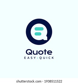 This logo can use anything related to quotation (Web app, Mobile App, etc.).