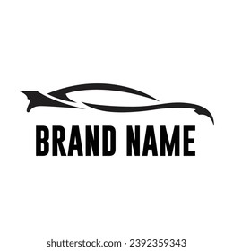 This is a logo with a car concept and a simple logo