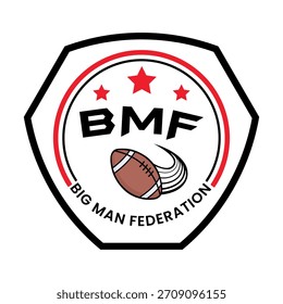Este logotipo é uma marca limpa e moderna construída especificamente para uma marca de futebol americano.