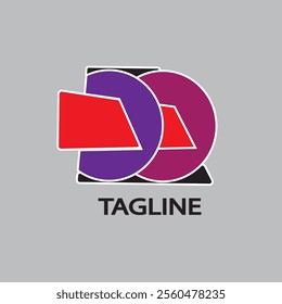 
This logo is a collection of circles cut off by a line in the middle like an arrow
