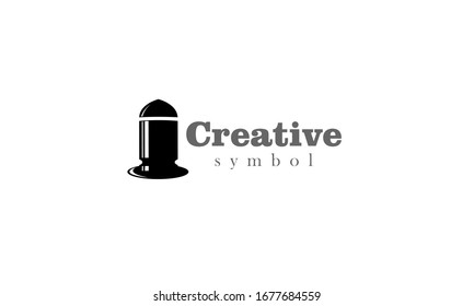 This logo is combination of bullet and magician hat.