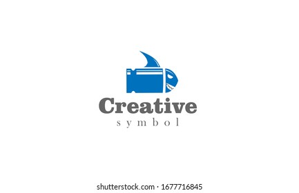This logo is combination of bullet and shark.