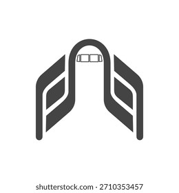 Este logotipo es una combinación de Ir al espacio. Sencillo, minimalista y futurista.