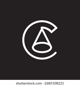 This logo is a combination of the letter C and cone. Simple, minimalist and futuristic.