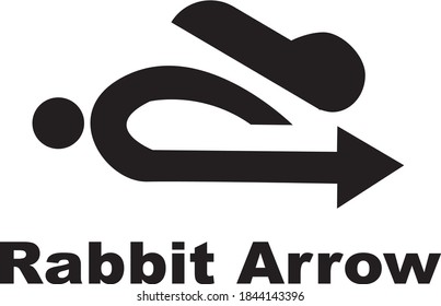 This logo is a combination of a rabbit and a circular arrow