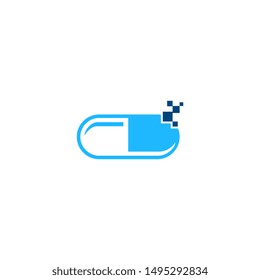 this is a logo combination of vitamins and technology