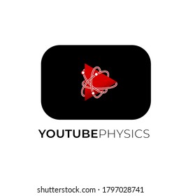 This logo is a combination of the YouTube emblem with the atomic symbol ... this logo is perfect for YouTube videos that discuss physics