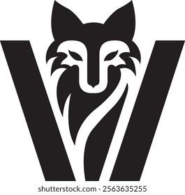 This Logo Combines The Bold "W" And A Wolf's Head, Symbolizing Courage And Connection To The Wild