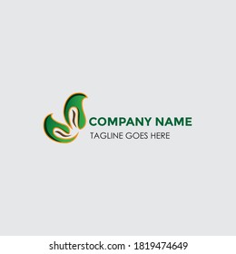 
This logo combines leaves with coffee
