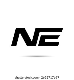 This logo combines the letters N and E into a sleek, modern monogram with strong lines and a bold, dynamic look, symbolizing innovation and forward movement.