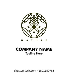 This Is Logo For Companies With Herbs Concepts, Nature, Agricultural, Biomedical, Healthy, Traditional Medical, Etc.