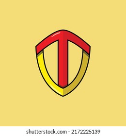 This logo consists of the letter t and a shield, this logo is suitable for companies engaged in online games, game data security, and companies in the technology sector besides that it is suitable for