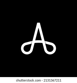 Este logotipo consiste en la letra A que se conecta con un estilo elegante. Hecho con sencillez y minimalismo.