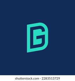 Este logotipo consta de las letras D y G. Está hecho de forma sencilla, moderna y minimalista, y se adapta a una marca con estas iniciales.