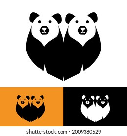 this logo consists of two cute bear cubs. suitable for all businesses such as companies selling clothes, children's toys, playgrounds, children's entertainment places, etc.