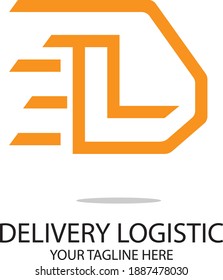 This logo consists of two letters, namely D and L. Suitable for shipping companies. and the lines mark behind the letter D reflects the speed in delivery.