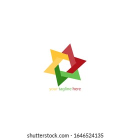 This logo was created using a combined triangle shape.