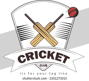 Das ist das Logo des Cricket Club Vektordesigns
