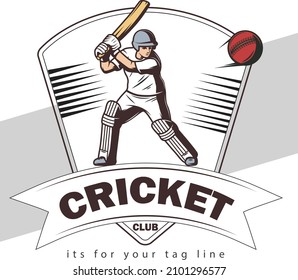 This Is Logo Of Cricket Club Vector Design
