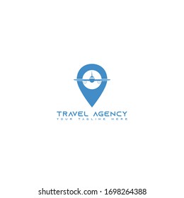 This logo depicts airplane with location or place icons. This logo is good for use by companies or businesses engaged in airlanes or related to travel or tourism. 