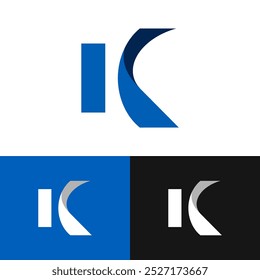 Dieses Logo stellt den Buchstaben K dar, der durch Tickets gebildet wird und Reise, Abenteuer und Entdeckung symbolisiert