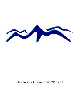 Dieses Logo zeigt Berge, natürliches Wasser und kann auch für Abenteuer geeignet sein