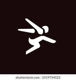 This logo depicts someone running and is suitable for use as a sports logo