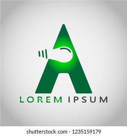 This logo describes the letter A with a light bulb in it. This logo is good for use as a company logo involved in energy resources. This can also be used as an application logo.