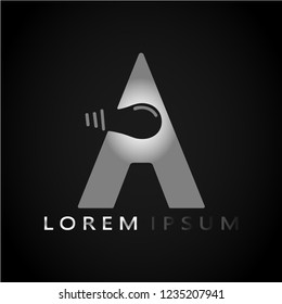 This logo describes the letter A with a light bulb in it. This logo is good for use as a company logo involved in energy resources. This can also be used as an application logo.
