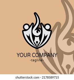 This logo describes the struggle in the field of education, namely the struggle of both men and women in reaching their goals through education