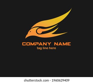 This is a logo design with an animal (eagle) concept.