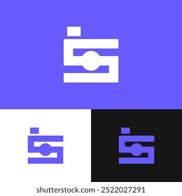 Este diseño de logotipo combina la forma icónica de una cámara con la flexibilidad de la letra S, lo que resulta en una identidad visual atractiva