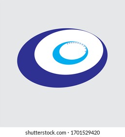 This is a logo design Dark and Light Blue color