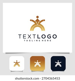 This logo design features an abstract representation of connection, growth, and support. Its modern and professional style makes it suitable for various industries