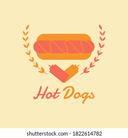 This is a logo design for a hot dog restaurant. This logo is great for fast food restaurants that make hot dogs the main menu.