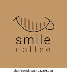 This is a logo design made of 2 different objects namely a coffee cup and a smile icon. This logo can be used for businesses engaged in the beverage sector, namely coffee.