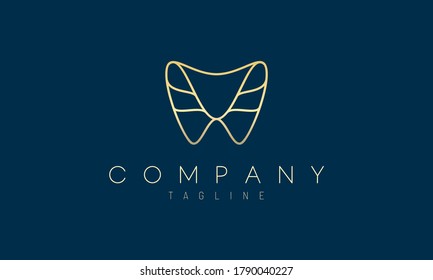 This logo design is perfect for a stylish luxury dental care clinic.