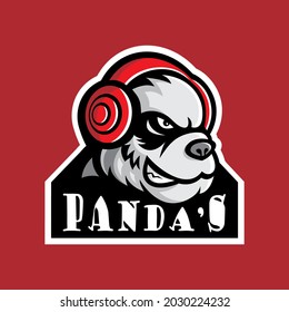 This logo design is perfect if you need a mascot logo, panda logo for your business or team.