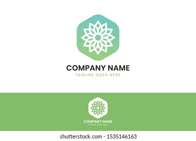 This logo design shows a beautiful drawing of leaves forming a flower. You can see a beautiful blooming flower. It would be perfect for cosmetics, skincare, beauty, healthy, spa, and wellness.