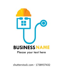 Esta es la ilustración de la plantilla de diseño del logotipo. adecuado para la construcción del edificio