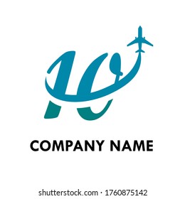 this is logo design template illustration. there are number 10   and air plane.suitable for anniversary, start, numeric, business, factory, etc