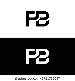 se trata de un diseño de logotipo que representa una letra PB conectada en color blanco y negro que se ve bien y en negrita sobre un fondo blanco