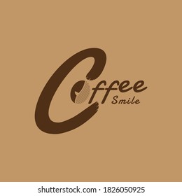 This is a logo design that is formed from 2 different objects, namely the smile and coffee icon combined with the word coffee. This logo can be used in the beverage industry, such as coffee.