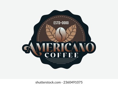 This logo design is a tribute to Americano coffee.The rich, warm colors and elegant typography evoke the sensory delight of this classic coffee.