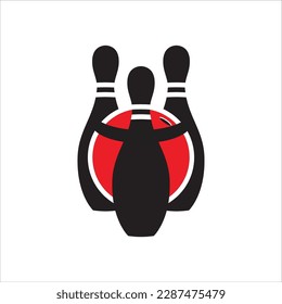 Este logotipo "Family bowling logo" simboliza una buena relación combinada con la alegría de la vida, alegre